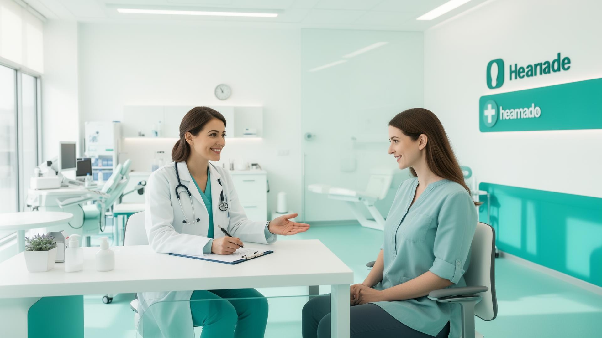 Clinic team using online booking platform